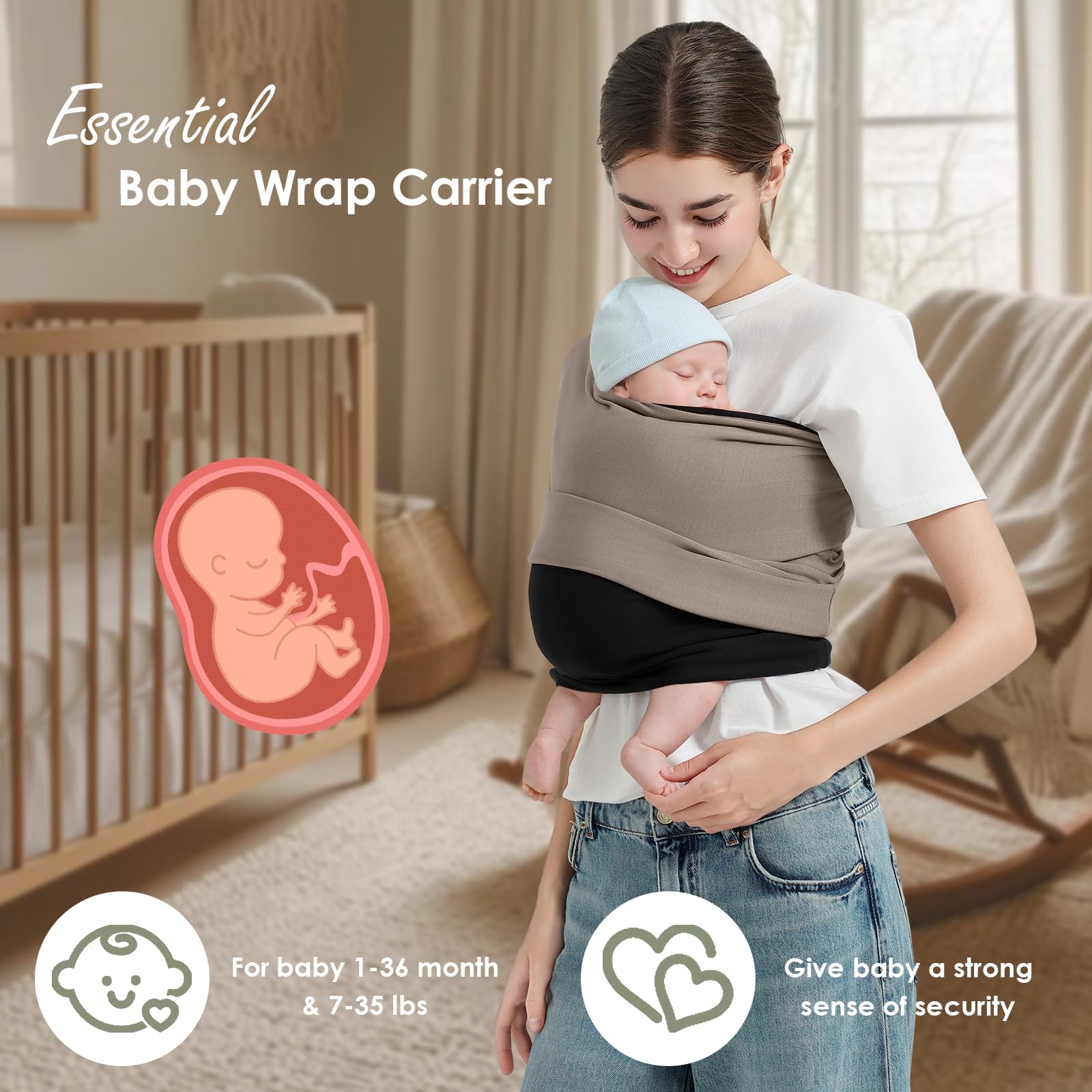 Shiaon high elasticity wrap adapts to most body types for a comfortable fit