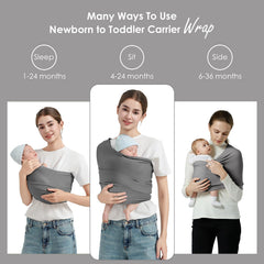 Shiaon baby wrap seamless design enables quick-wear without buckles