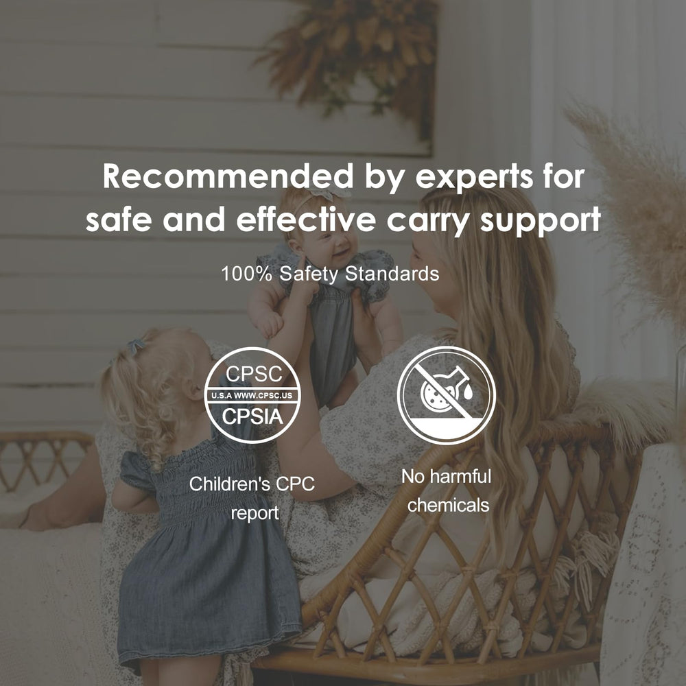 Shiaon baby carrier in use for hands-free moments.