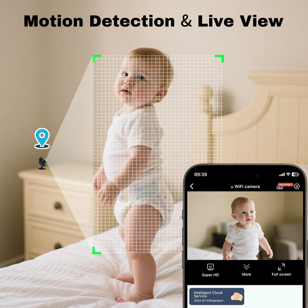 Shibet mini camera motion detection with instant alerts on your phone