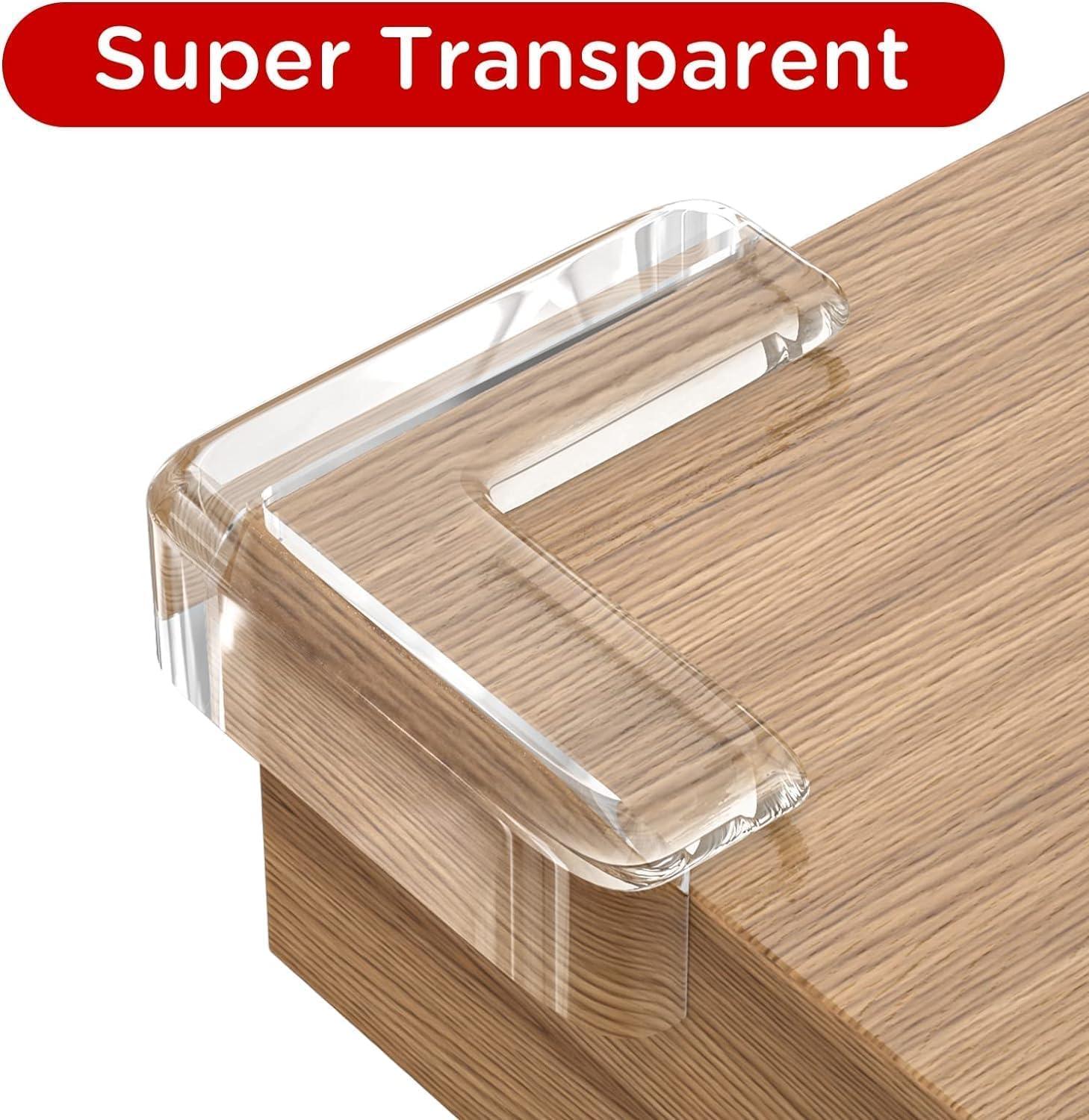 SHIISEWE Clear Corner Protector adjusted to various angles for flexible coverage.