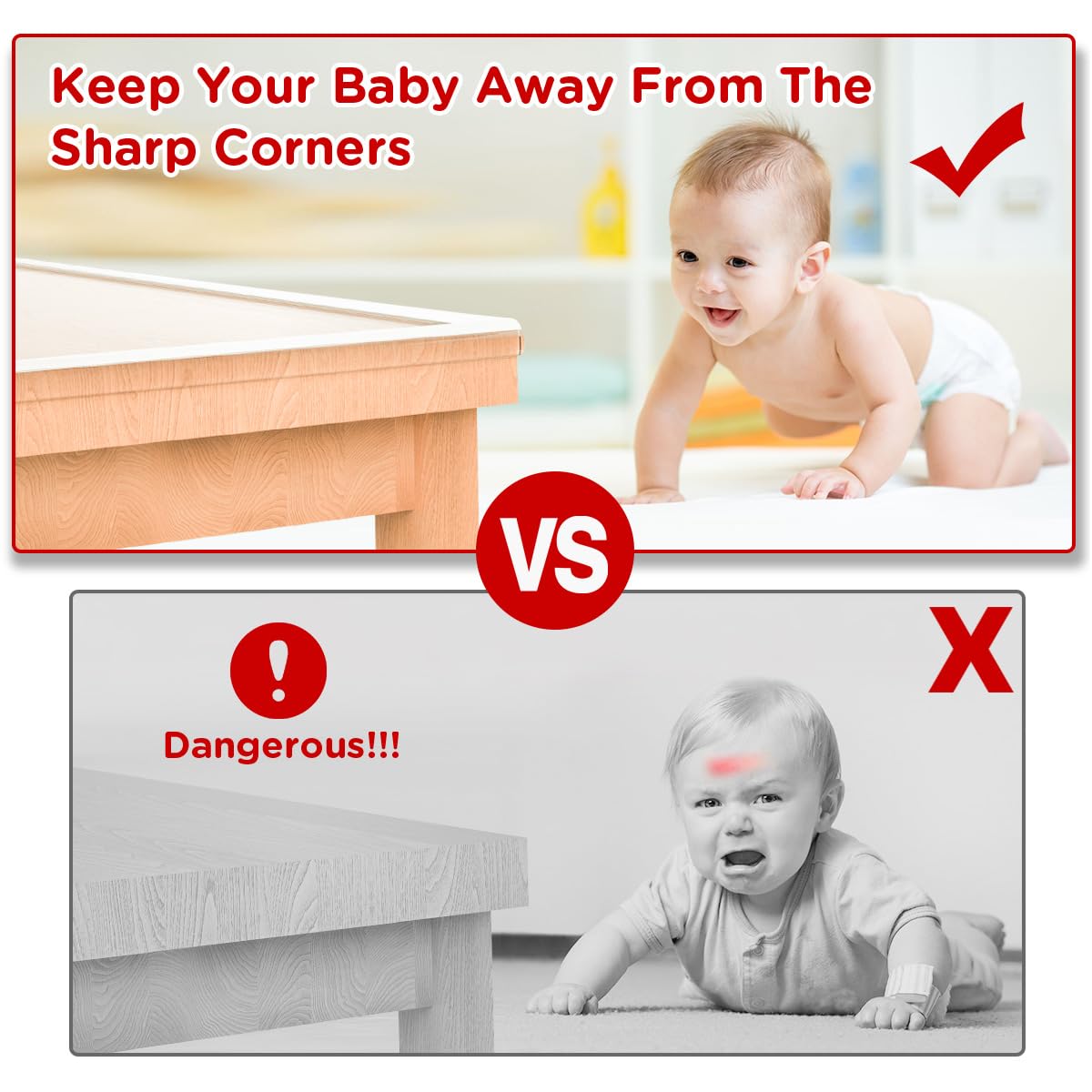 SHIISEWE corner guards at a wooden desk providing safety