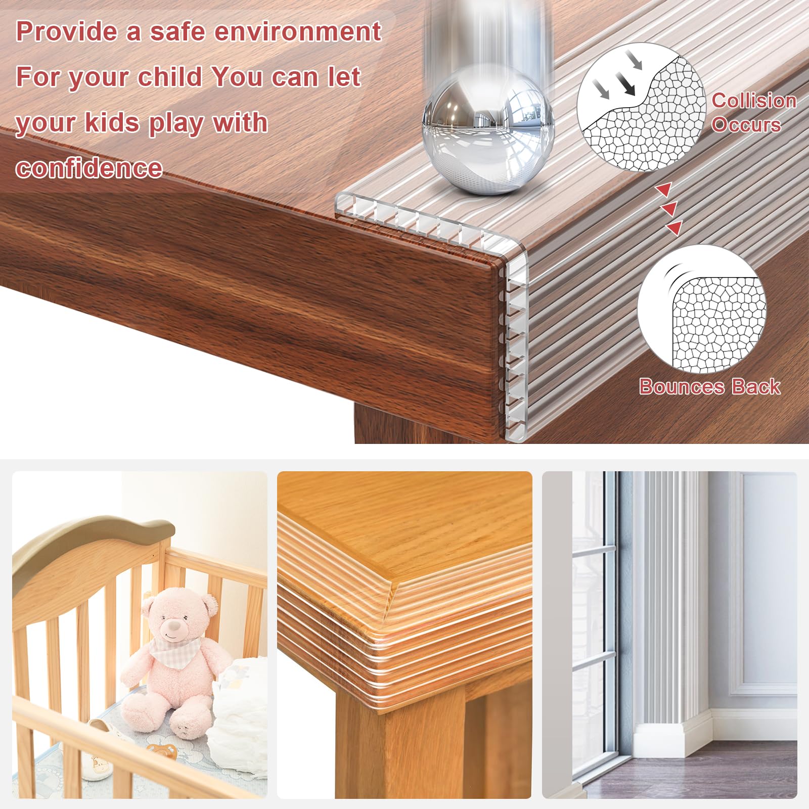 SHIISEWE transparent edge protector preserves furniture appearance while protecting edges