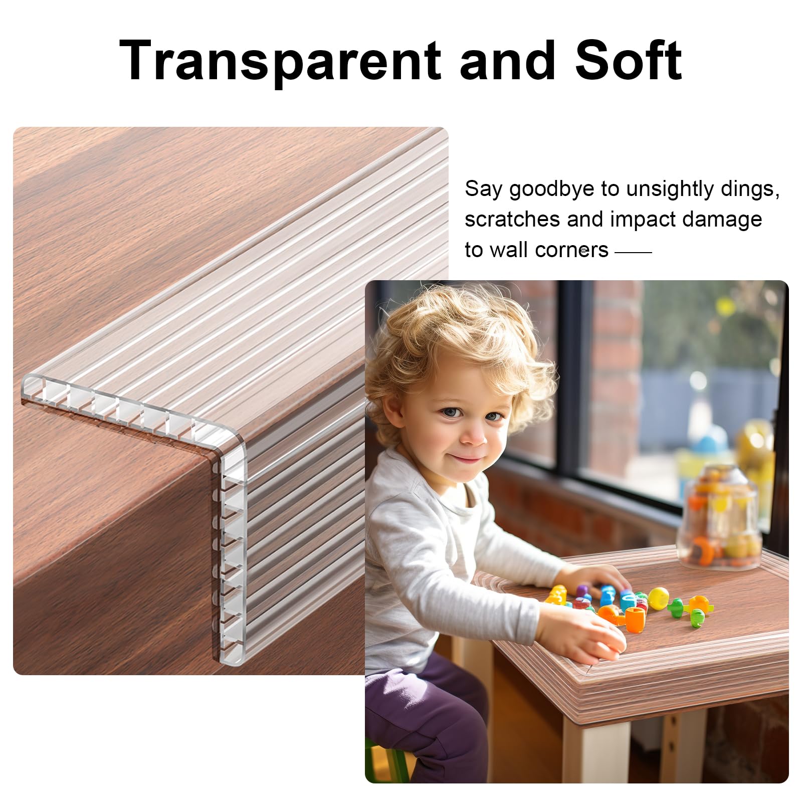 SHIISEWE upgraded adhesive corner guard ensures sticky hold on many surfaces