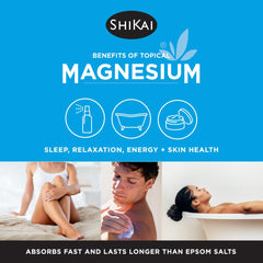 ShiKai magnesium body cream tube close-up showing rich texture.