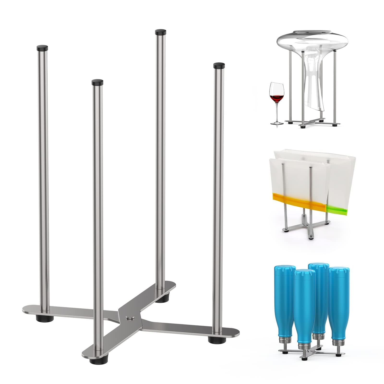 SHILFID bottle-drying rack collapsible design saves counter space for busy kitchens