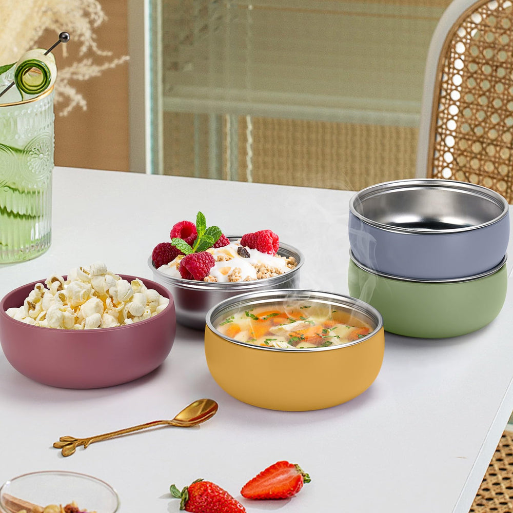 ShineMe four color set helps kids identify their bowl at mealtime