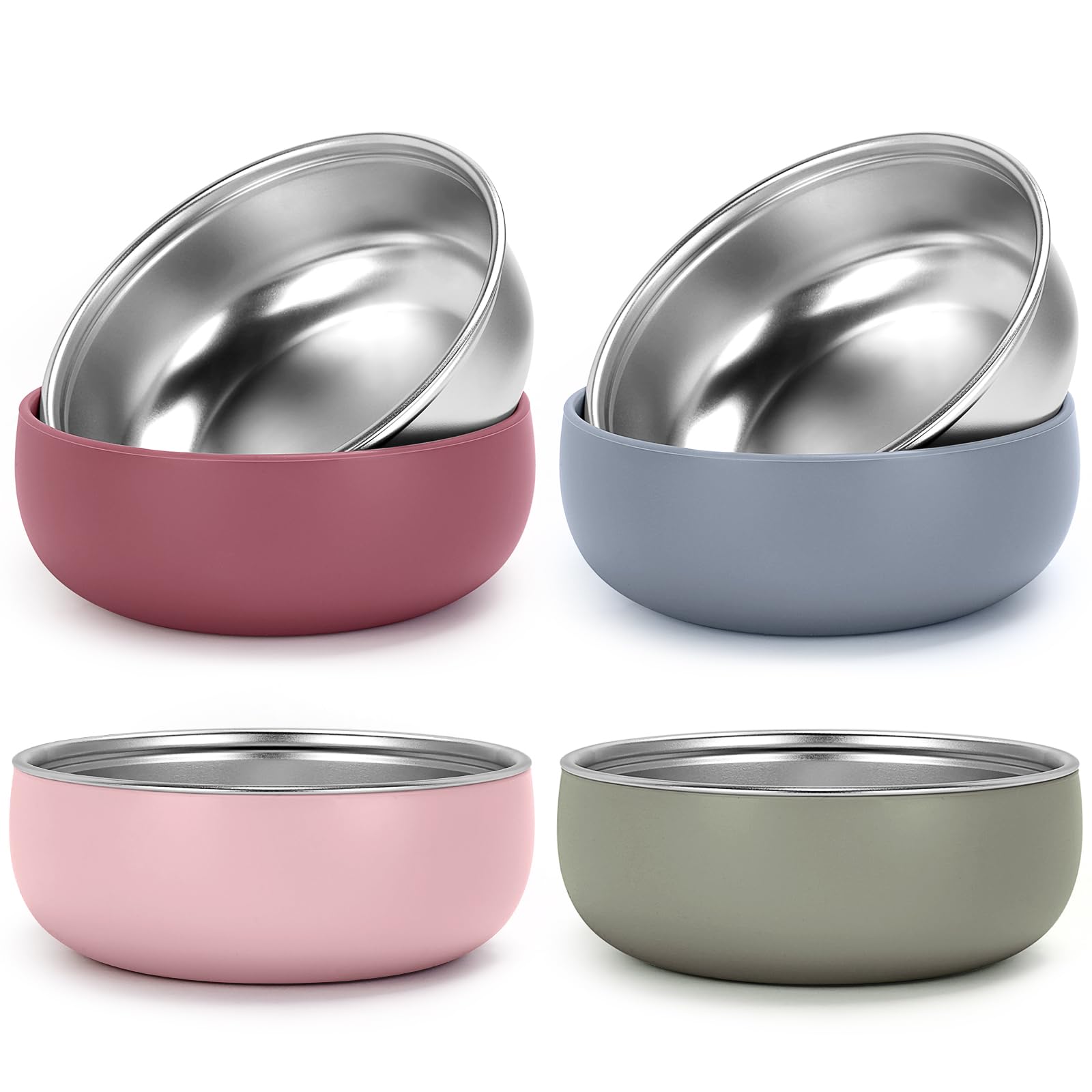 ShineMe removable silicone sleeve bowl with color-coded design for easy ID at meals.