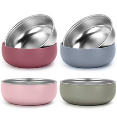 ShineMe removable silicone sleeve bowl with color-coded design for easy ID at meals.