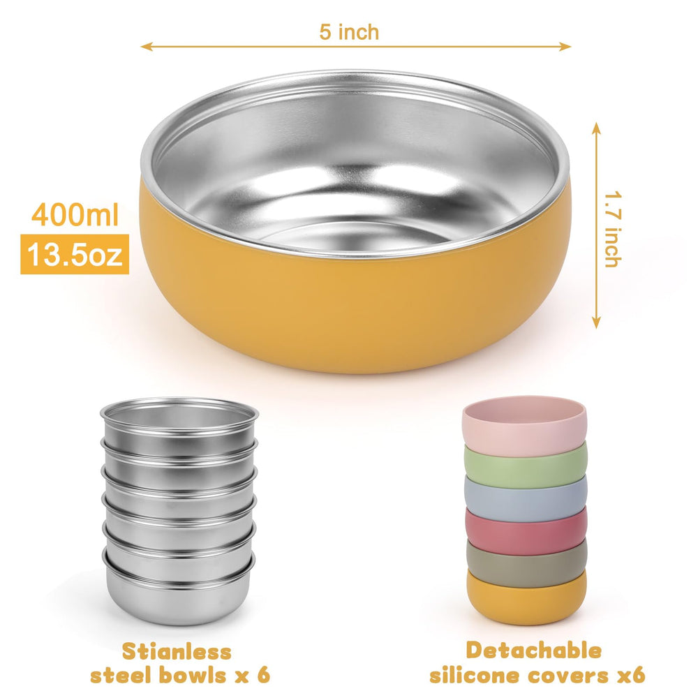 ShineMe six-color bowls help kids identify their dishes easily.