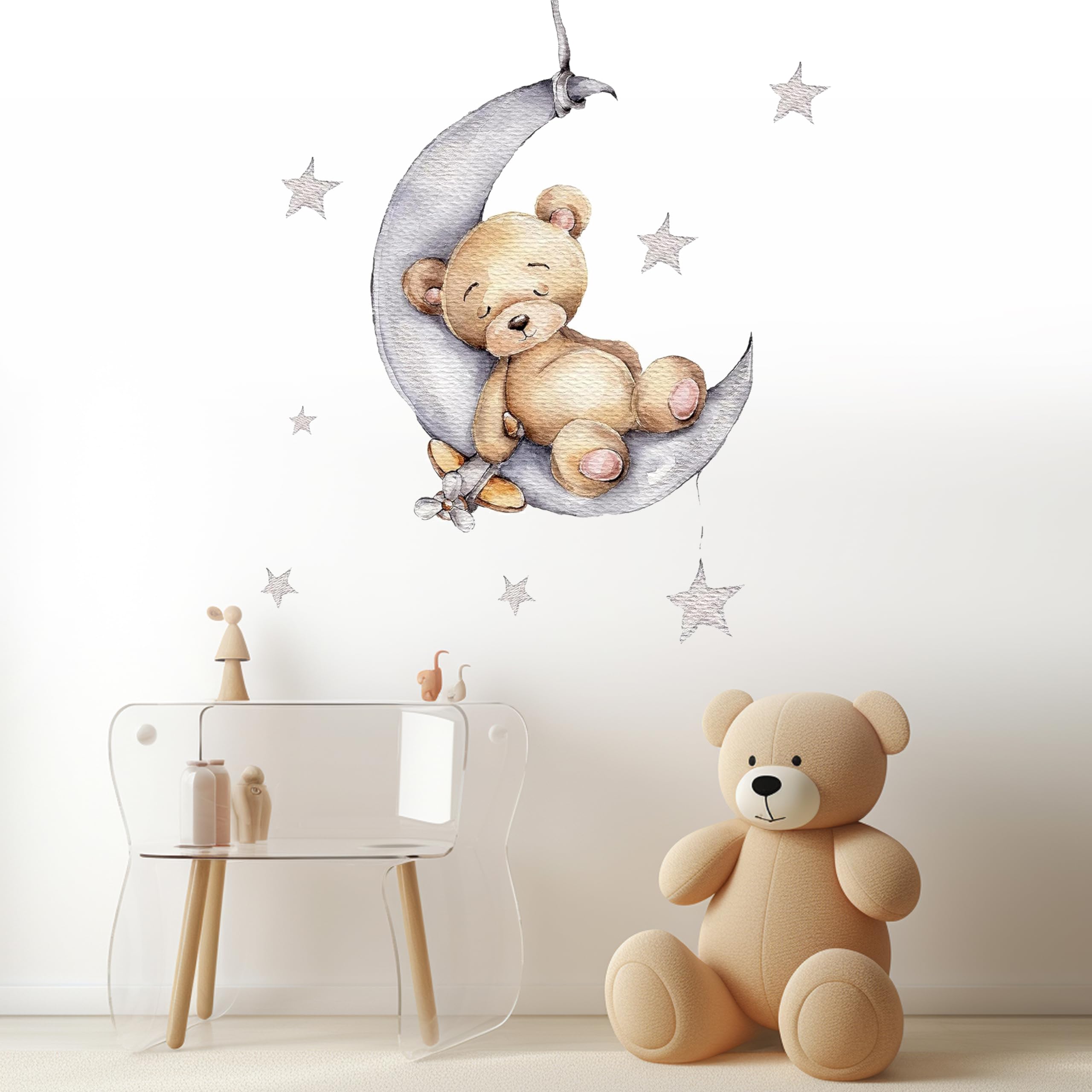 Shine Inside bears close-up showcases cuddly design for a toddler room.