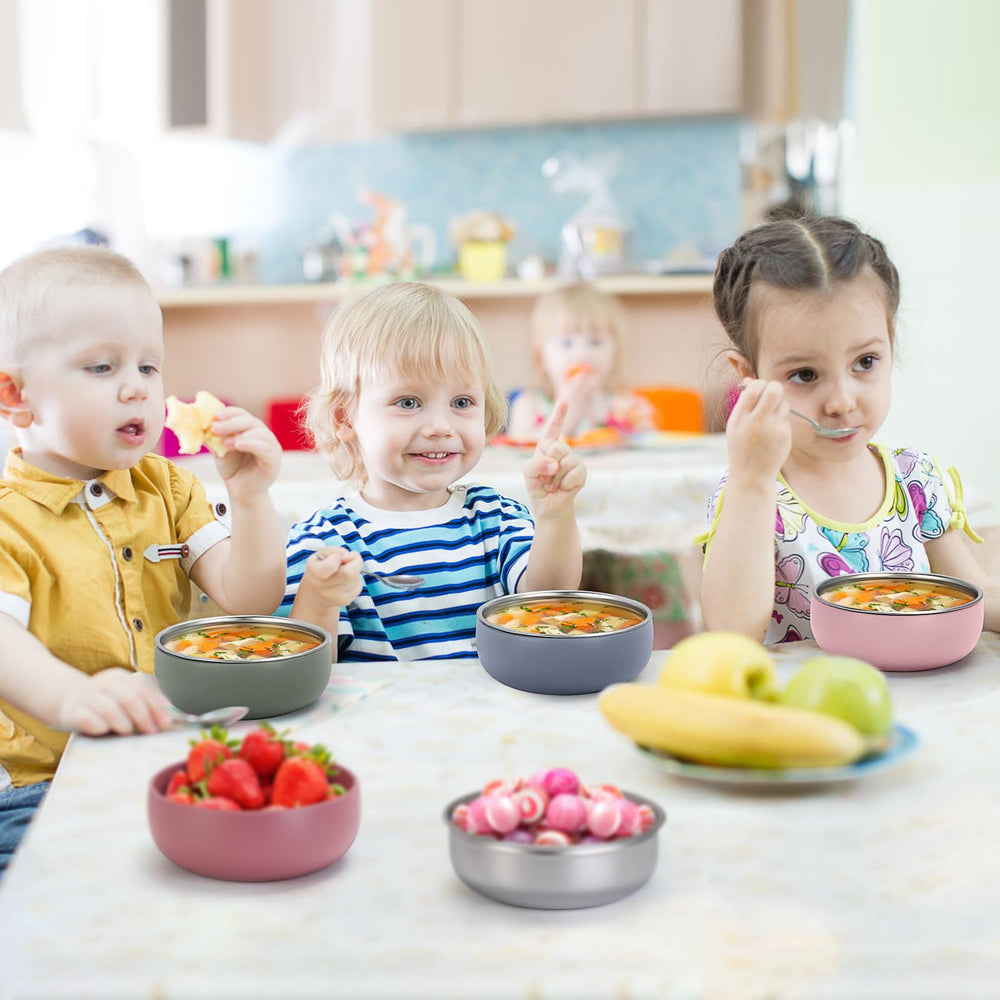 ShineMe toddler dining scene shows versatile use for soup, yogurt, or snacks