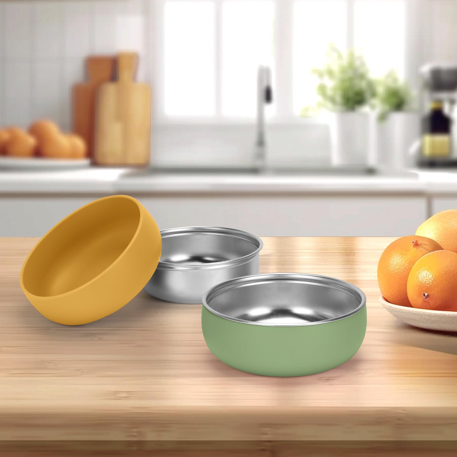 ShineMe bowls' compact, stackable design saves kitchen space.