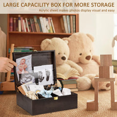 Shinlar engraved guidelines compartments help organize mementos neatly
