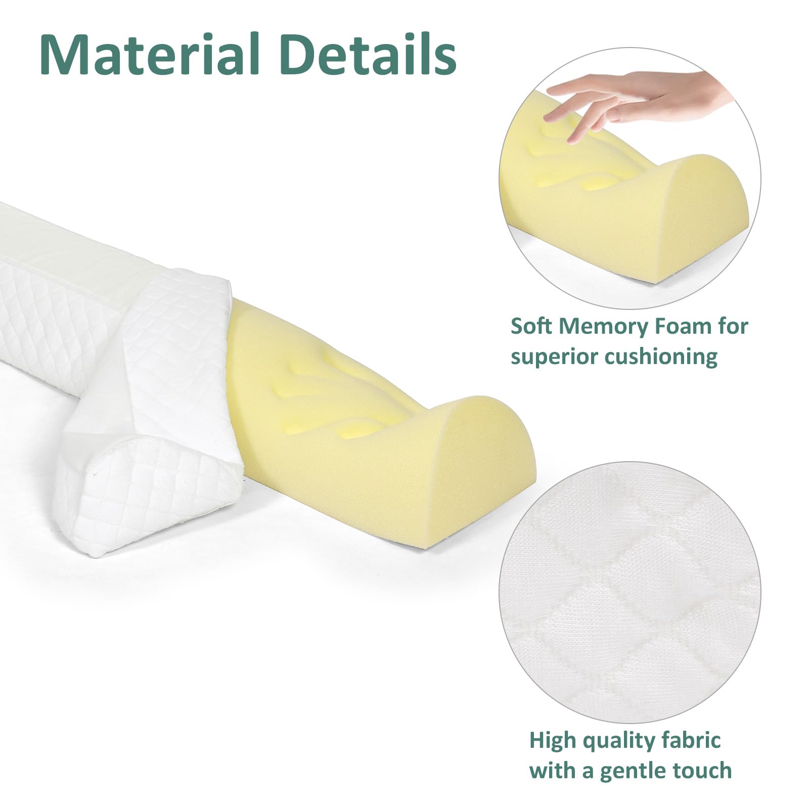 Shinnwa 52-inch bumper fits twin to king beds, offering broad coverage.
