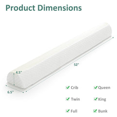 Shinnwa easy-install bumper rail sits flat on the mattress for simple setup.