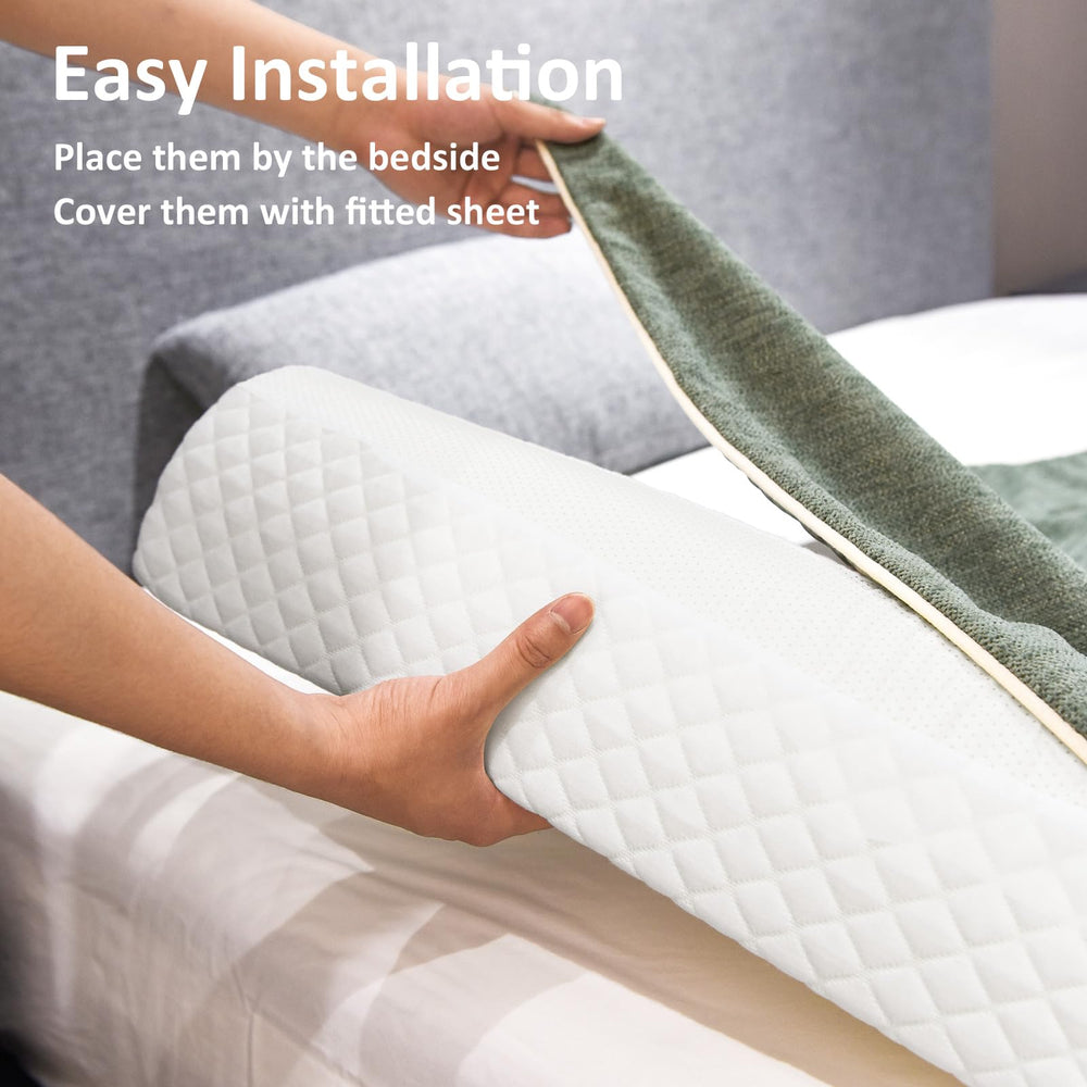Shinnwa non-slip bumper with gel bottom keeps the rail in place for quiet nights.