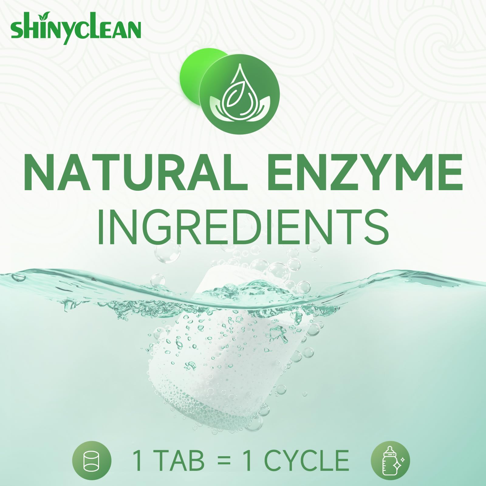 Shinyclean fragrance-free enzyme detergent for safe bottle cleaning
