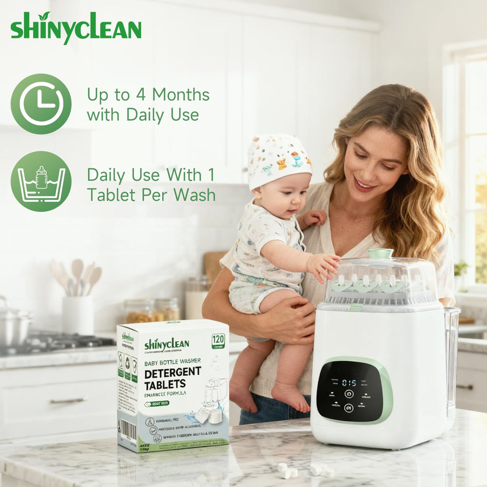 Shinyclean milk residue removal action demonstrates deep cleaning power