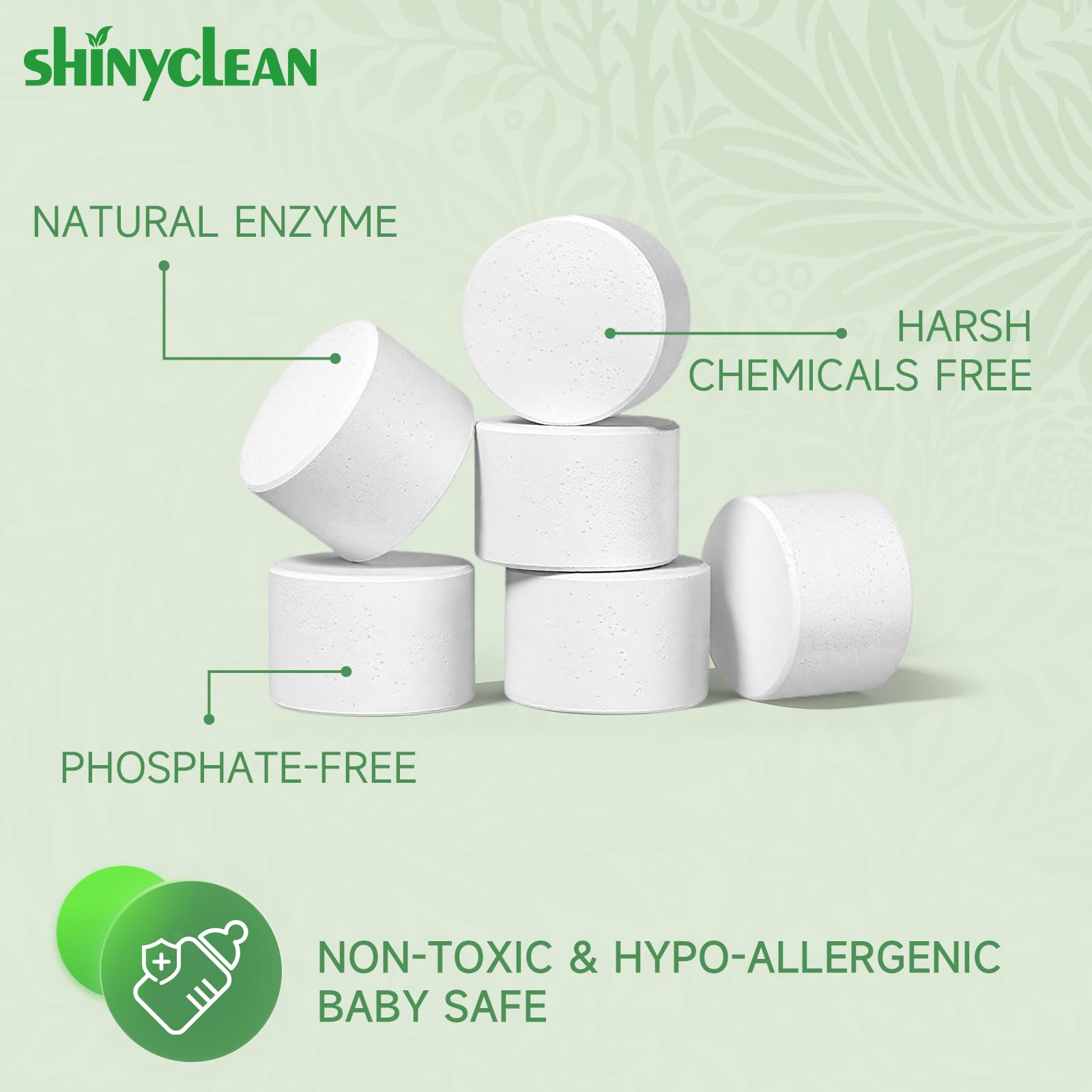 Shinyclean sealed paper pouch packaging preserves tablet freshness