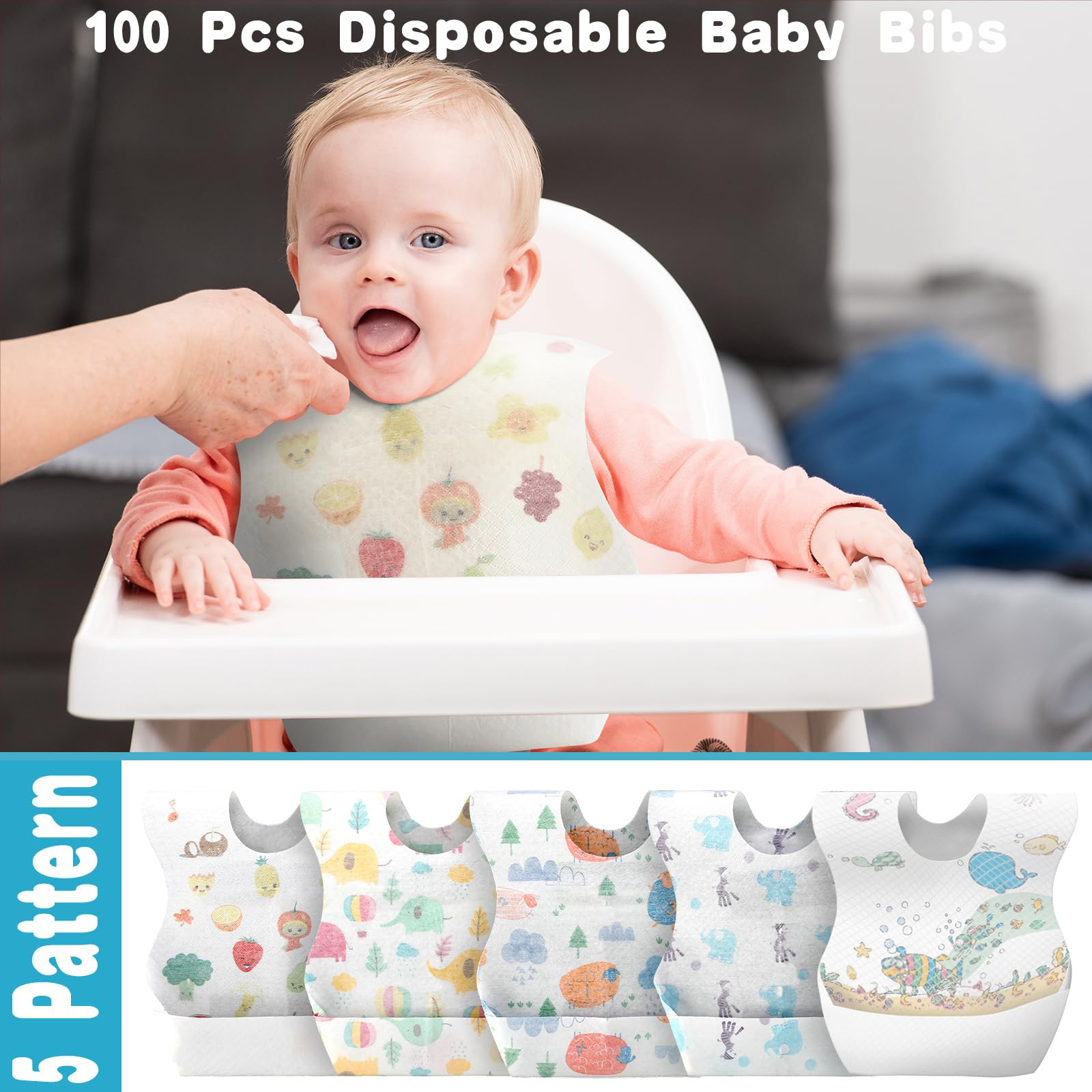 Shinymoon compact travel-bib pack for easy cleanup at home and away.