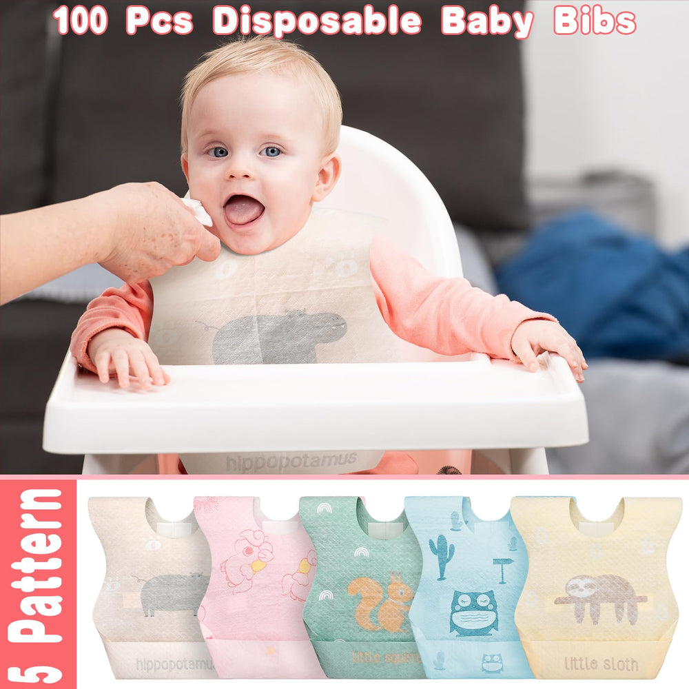 Shinymoon cute animal pattern bibs add fun to mealtime while remaining practical