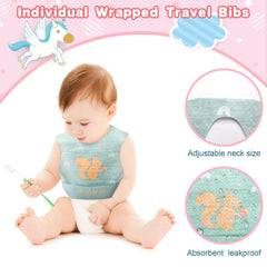 Shinymoon waterproof baby bib with a large pocket to prevent spills during meals