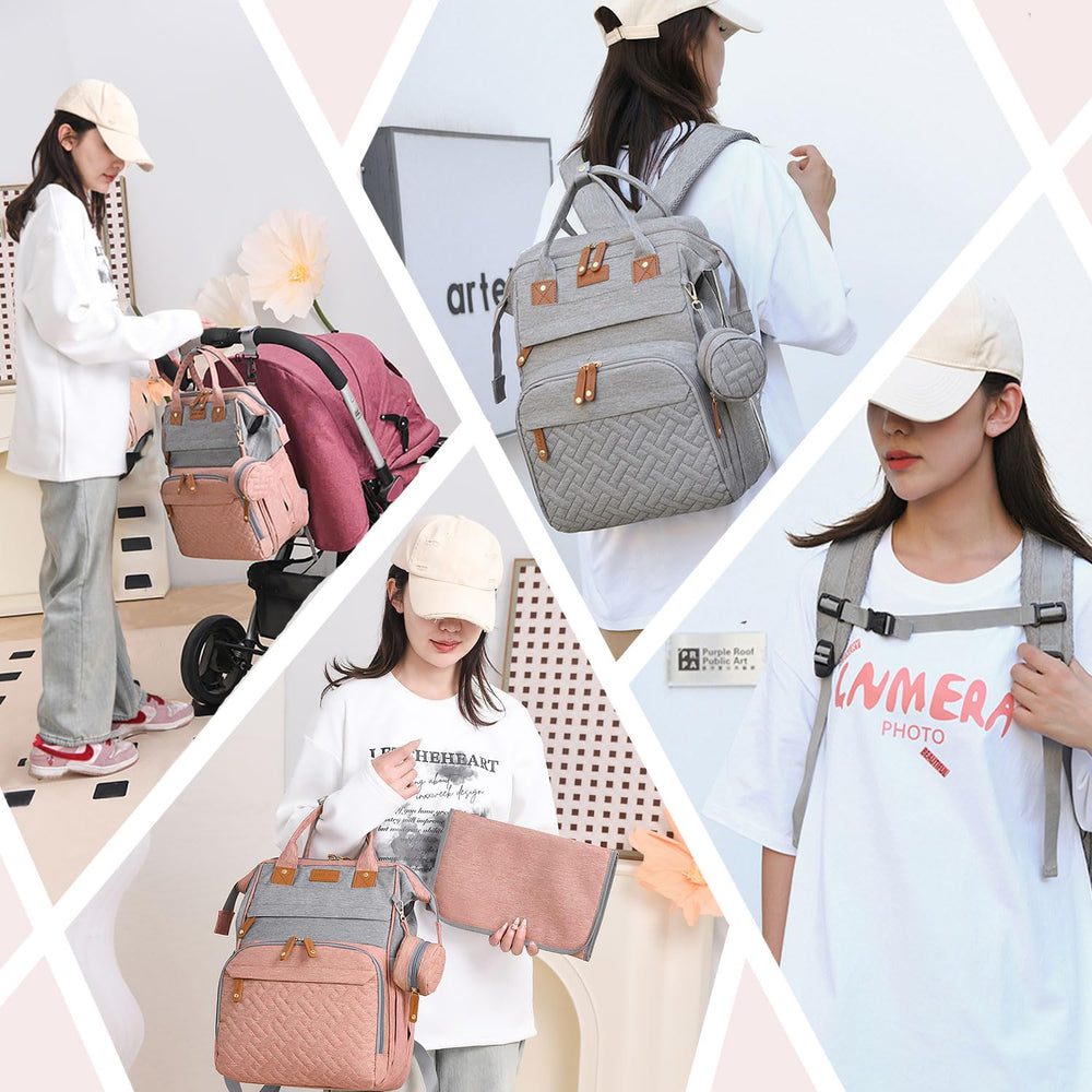 SHITIESHOU diaper bag 900D Oxford fabric resists wear.