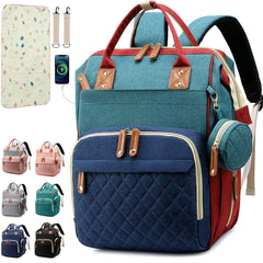 SHITIESHOU diaper bag backpack overview showing spacious storage for travel and daily outings.