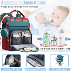 SHITIESHOU diaper bag backpack pocket-organization feature keeps items sorted and easy to find.