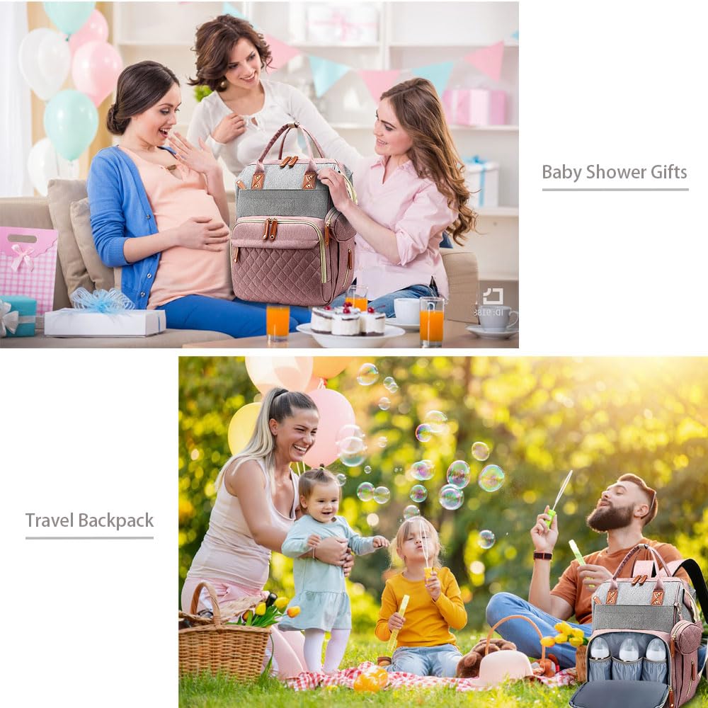SHITIESHOU diaper bag backpack compact yet roomy for travel days