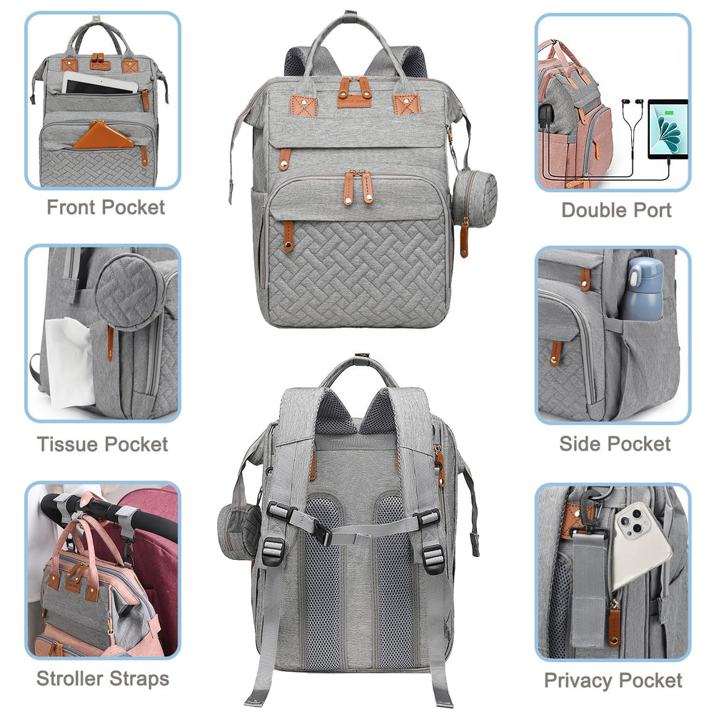 SHITIESHOU diaper bag waterproof changing pad ready for quick changes.