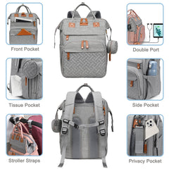 SHITIESHOU diaper bag waterproof changing pad ready for quick changes.