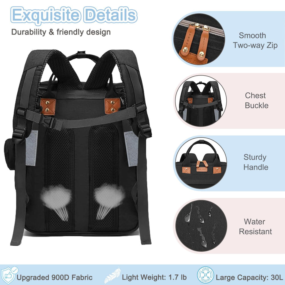 SHITIESHOU stroller straps and USB port support hands-free carrying and charging.