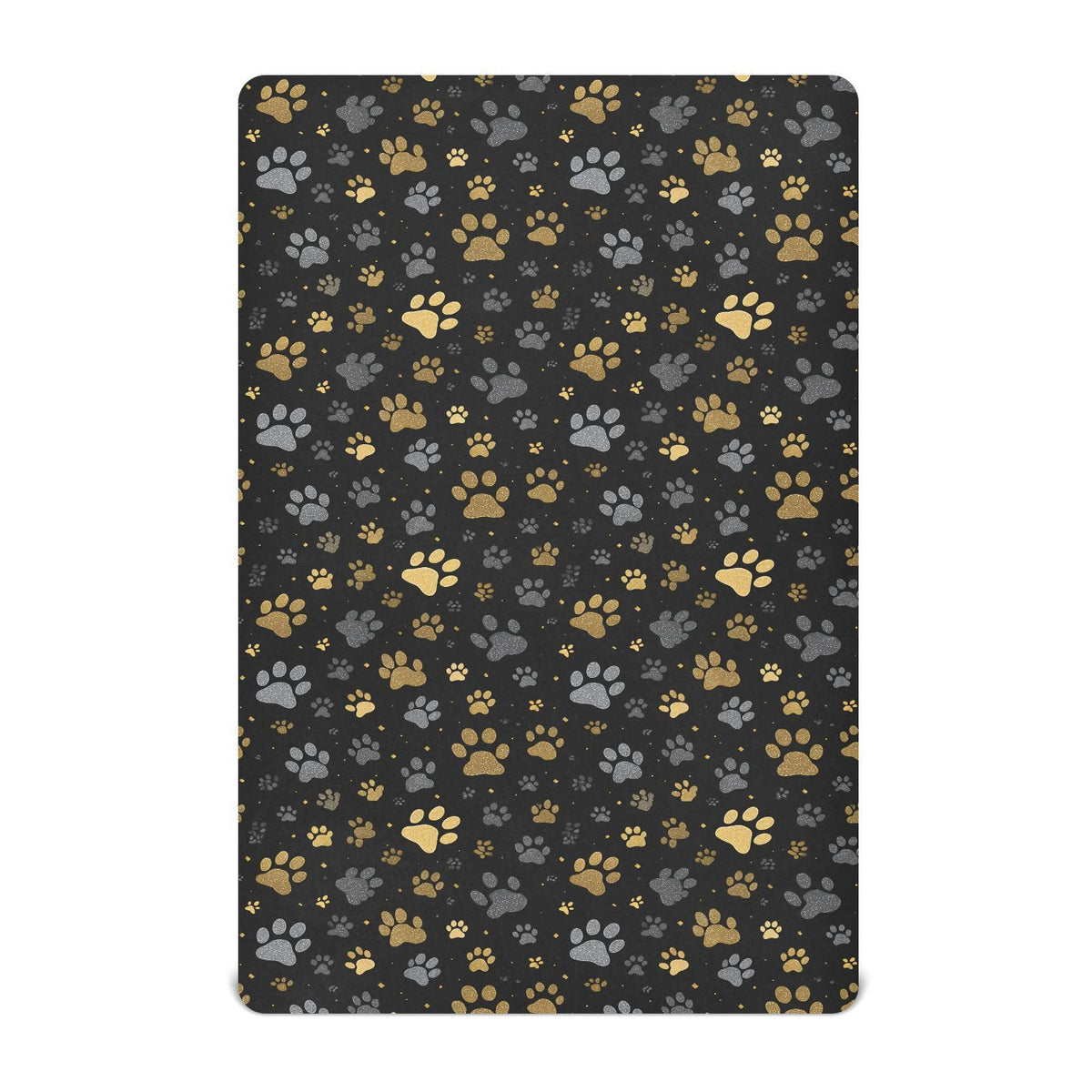 SHJI baby crib sheet with dog paw print design, soft and skin-friendly.