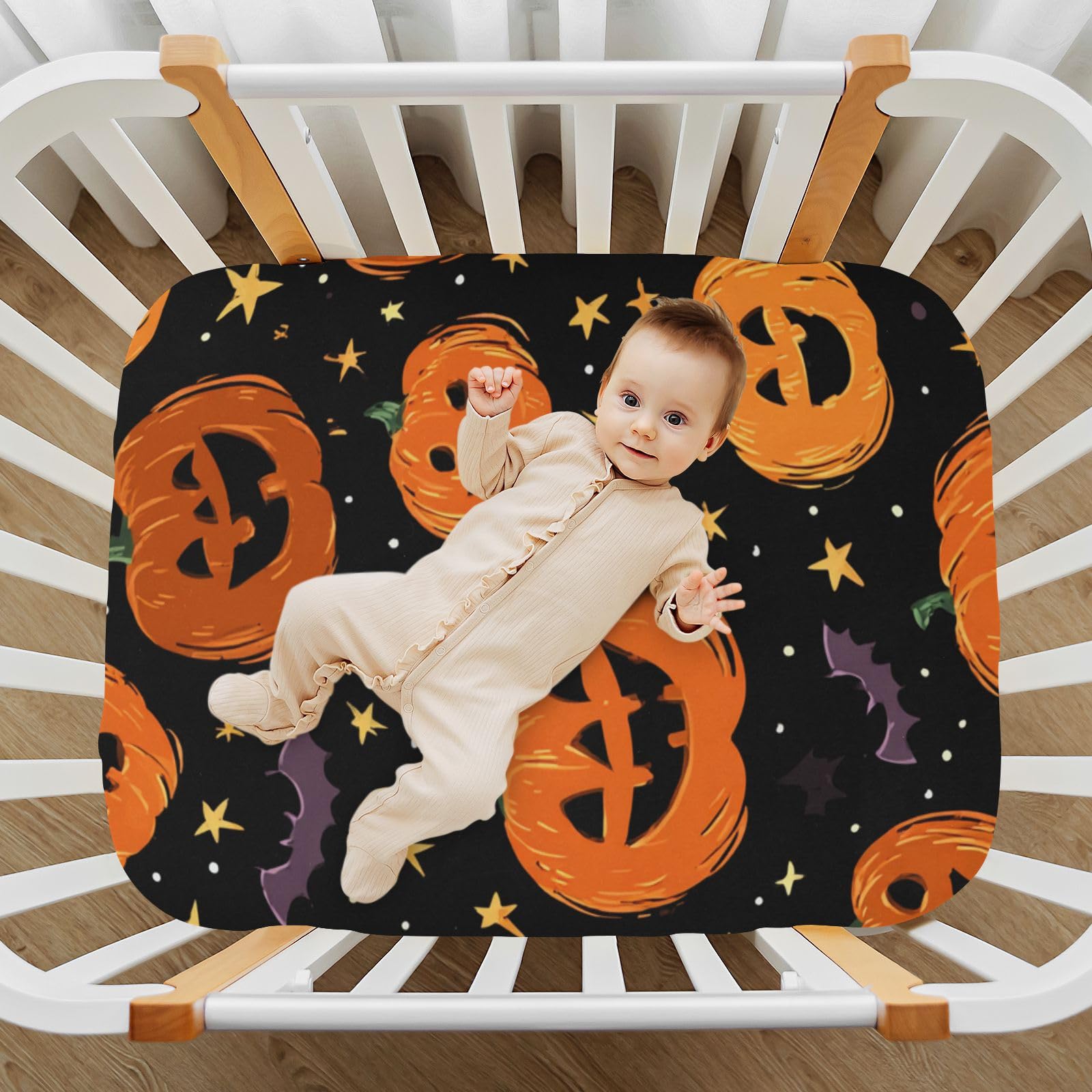 SHJI machine washable crib sheet cleans easily after spills.