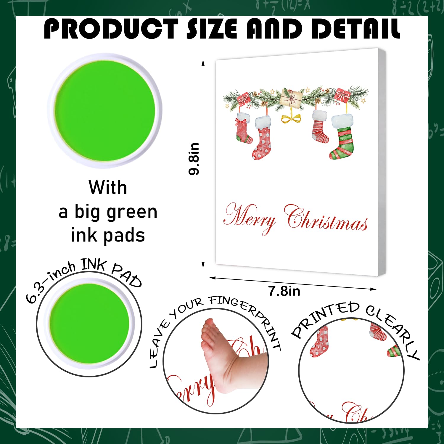 SHLINCO ink pad for baby handprint with clear, vivid transfer