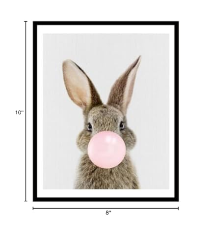 ShopHaven Nursery Bunny Print adds whimsical woodland vibes to a girl's bedroom.