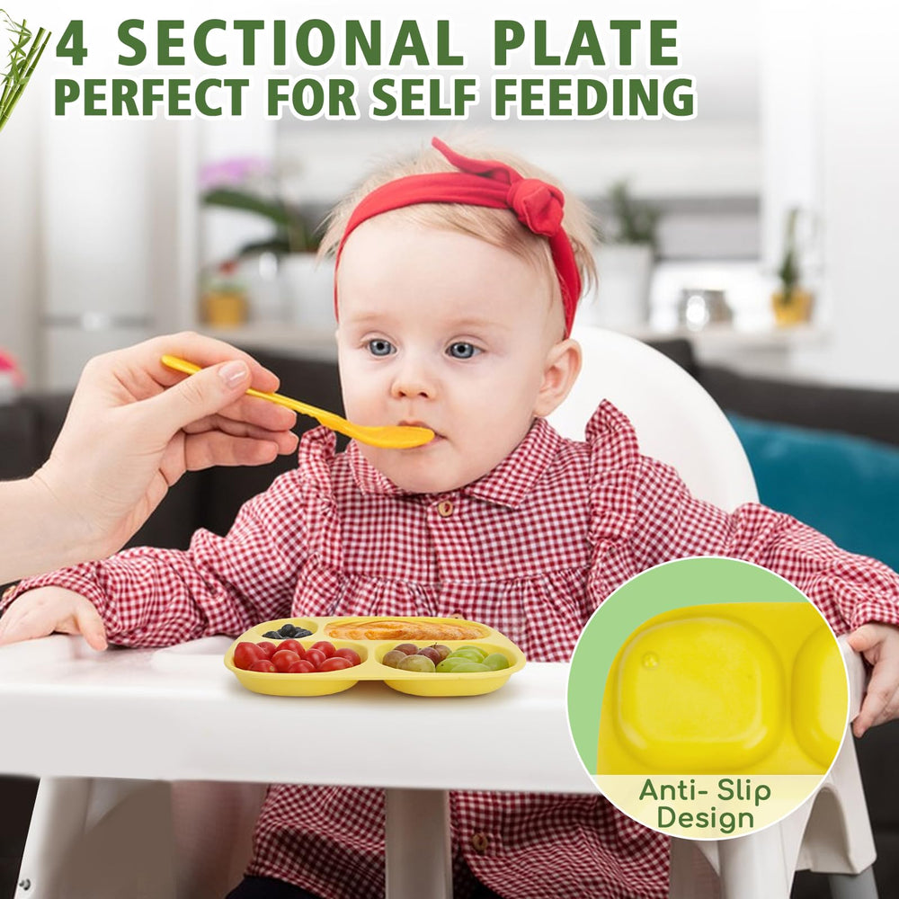 shopwithgreen bamboo divided plates outdoor-picnic setting shows versatile use