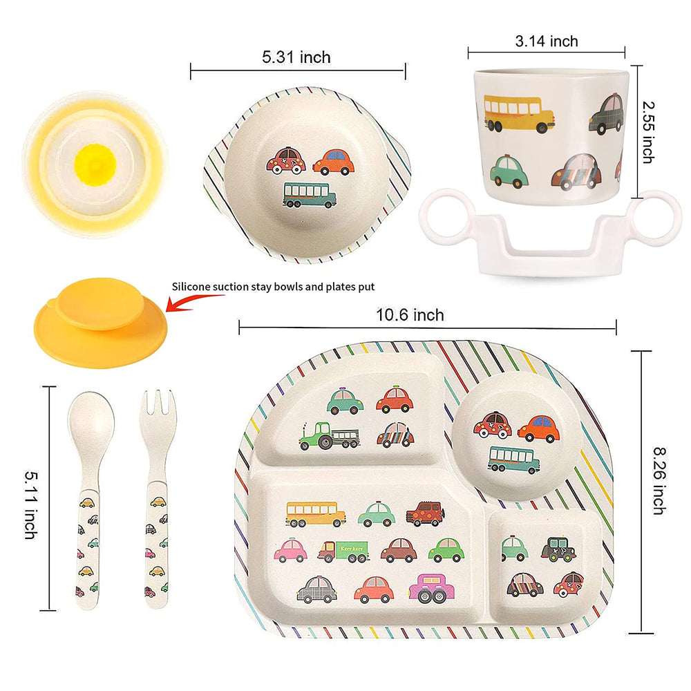 shopwithgreen bamboo kids dinnerware bowl ideal for soup and snacks, comfortable for small hands