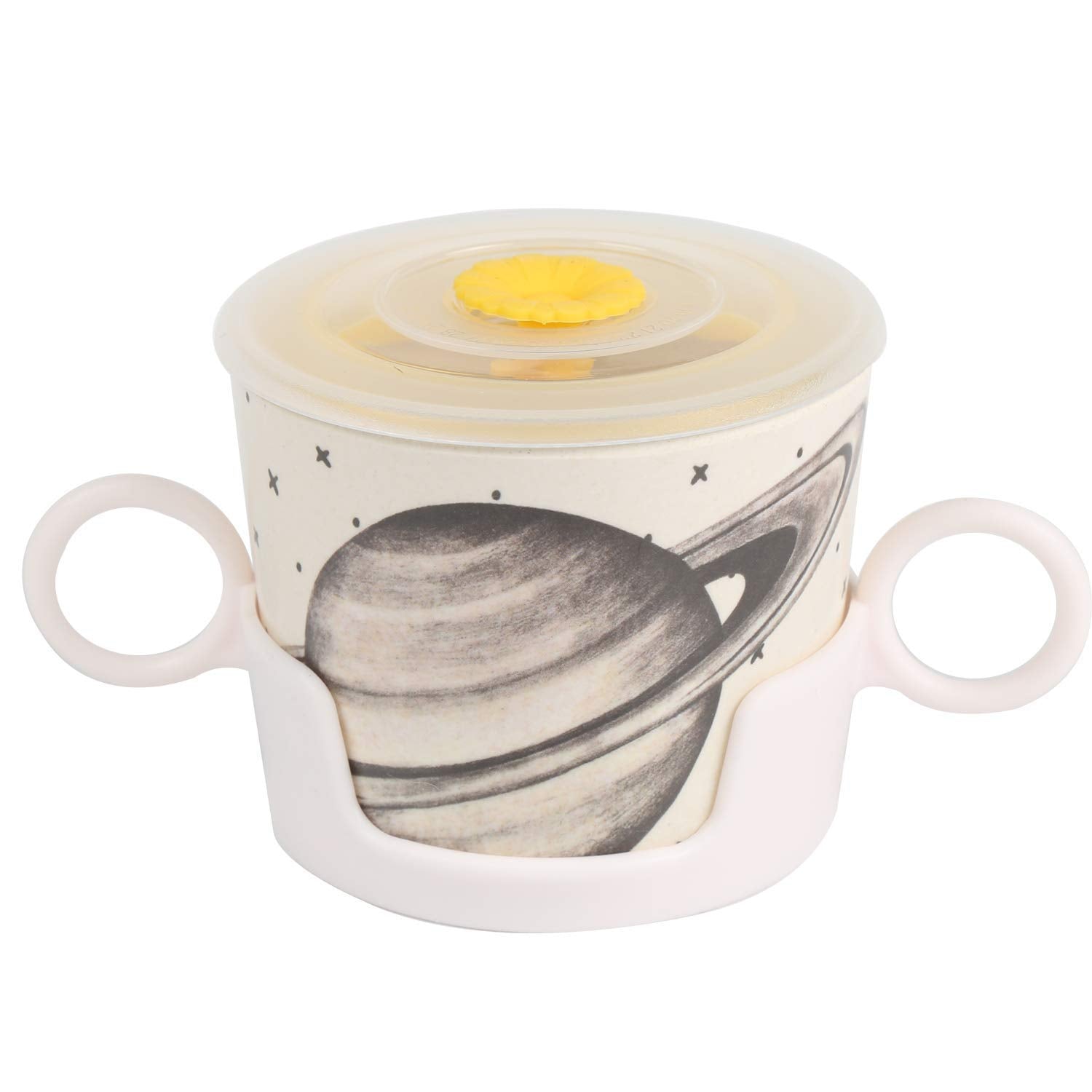 Shopwithgreen bamboo kids dinnerware cup holder keeps drinks steady at meals.