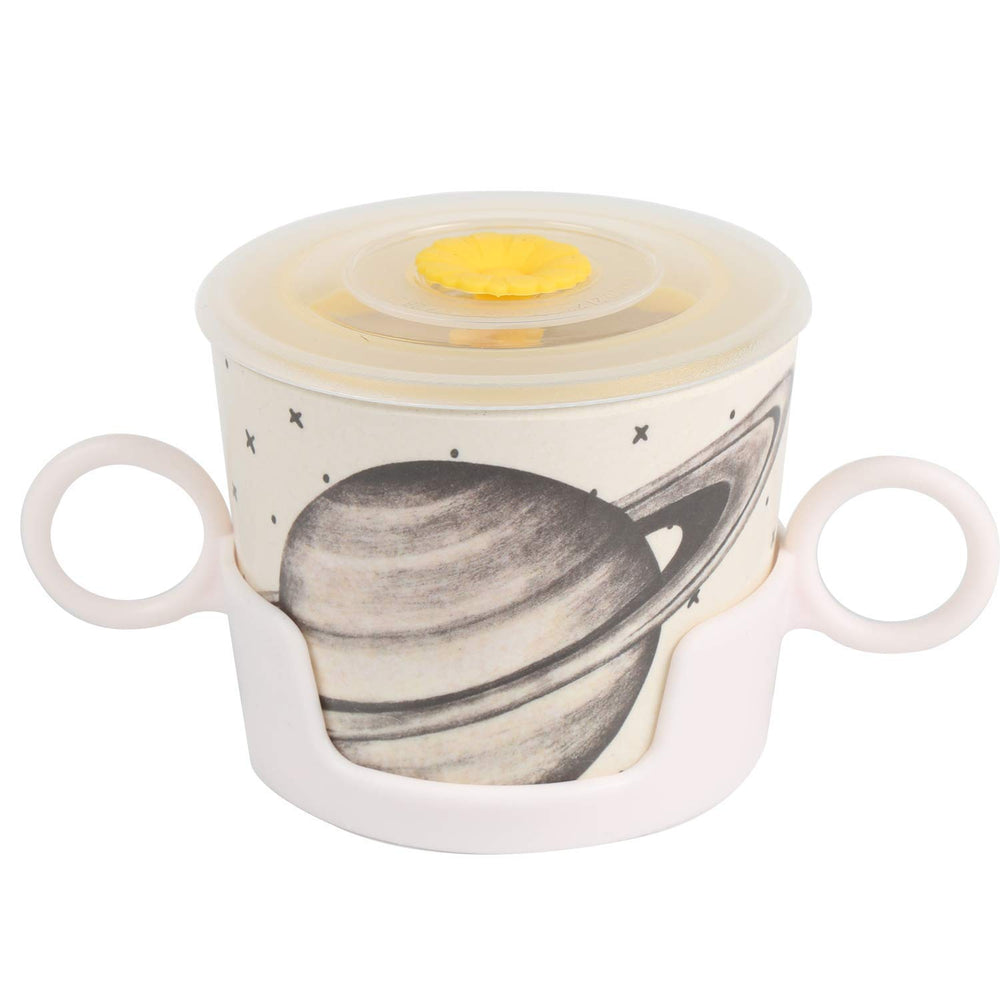 Shopwithgreen bamboo kids dinnerware cup holder keeps drinks steady at meals.