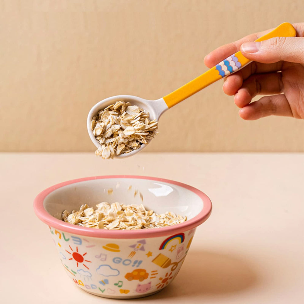 Shopwithgreen bamboo kids spoons closeup highlights rounded edges and finish