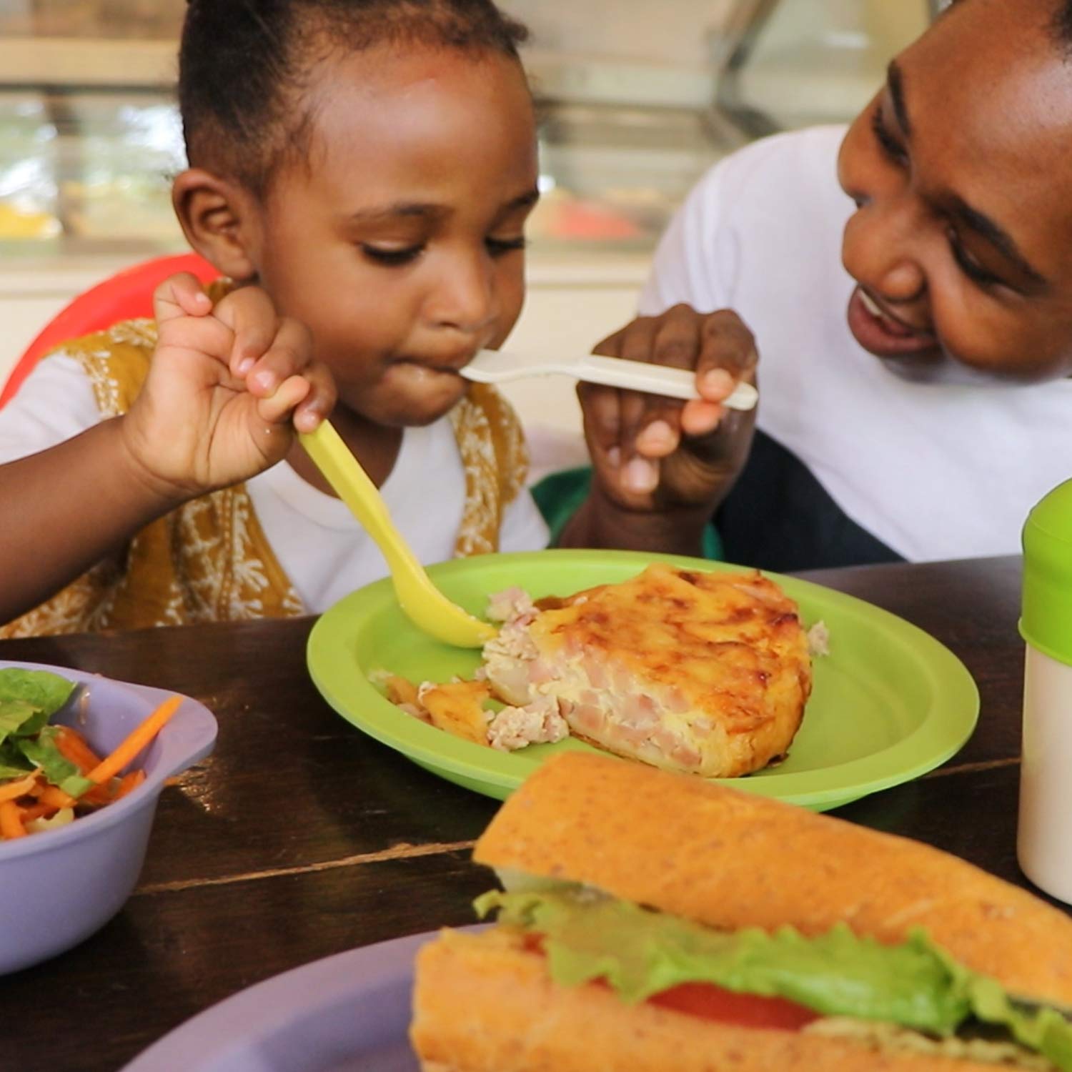 shopwithgreen bamboo toddler utensils color variety supports independent meals.