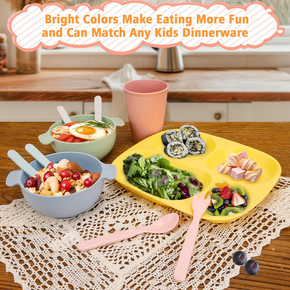 shopwithgreen bamboo toddler utensils rounded edges protect little mouths while eating.