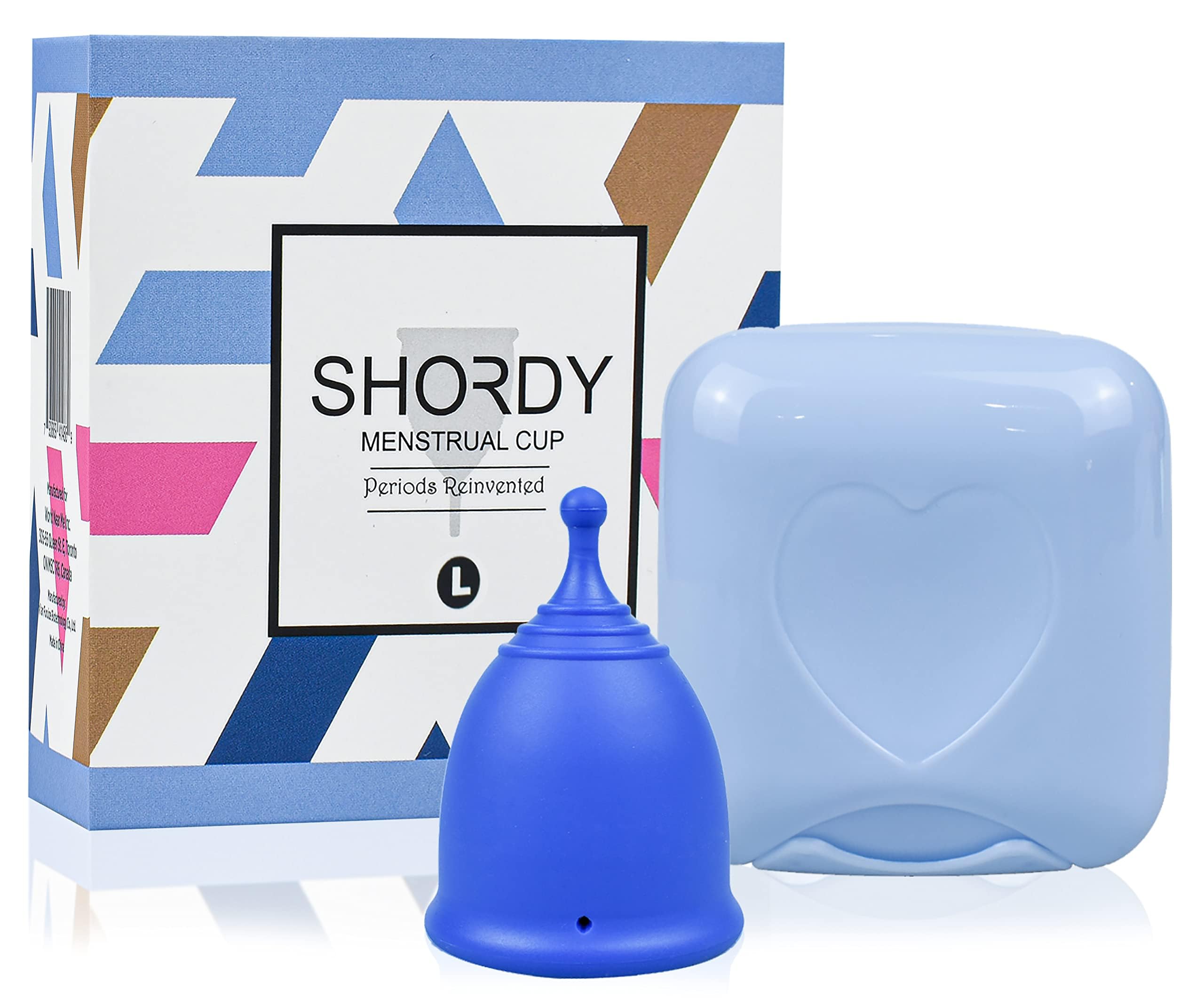 SHORDY menstrual cup large box packaging for eco-friendly kit