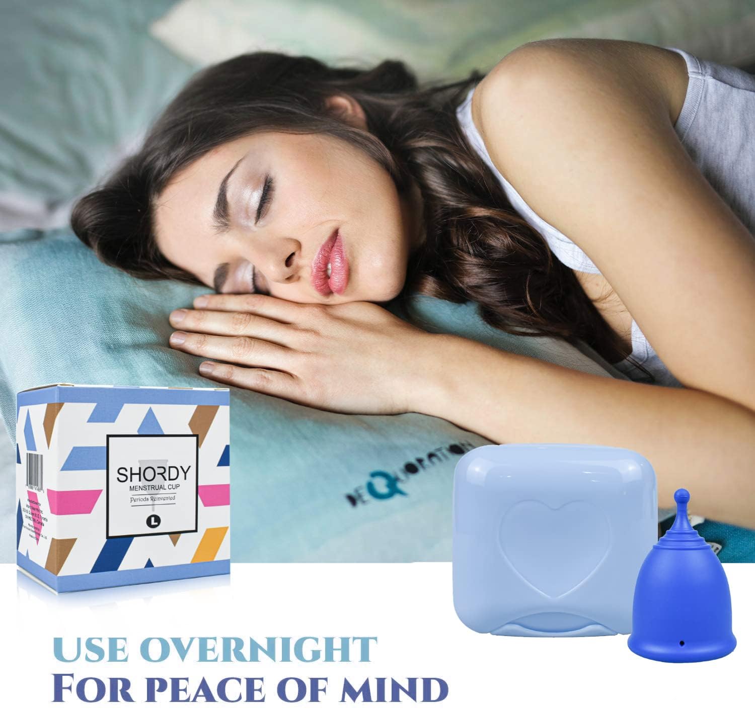 SHORDY menstrual cup soft silicone insertion for comfortable use