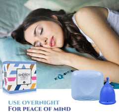 SHORDY menstrual cup soft silicone insertion for comfortable use