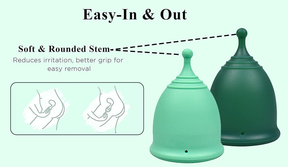 SHORDY small cup being inserted for smooth daily use