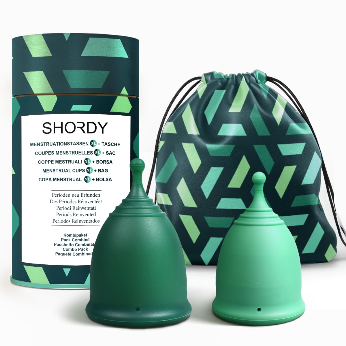 SHORDY small silicone cup – discreet, comfortable fit for light to moderate flow.